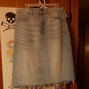 a.n.a Light Blue Denim Skirt